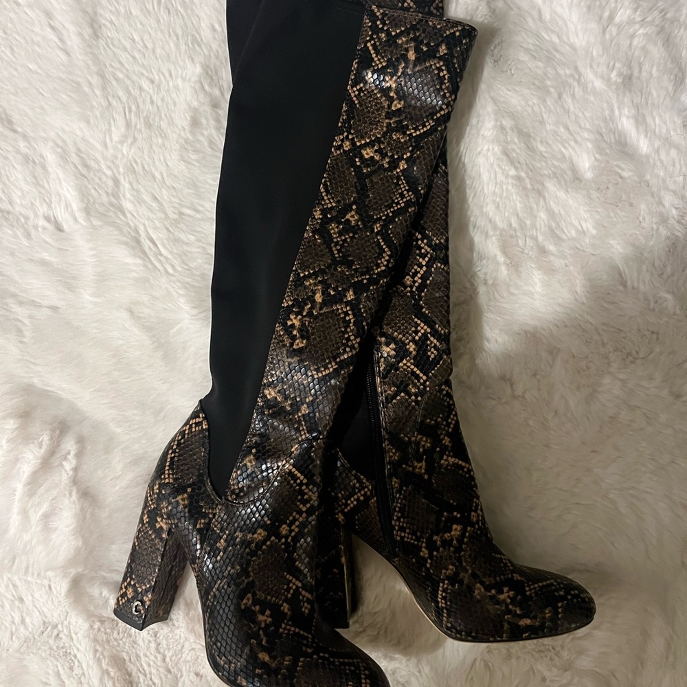 Snake Skin Heel Boot